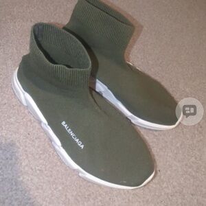 Balenciaga White Textured Sole Sneakers